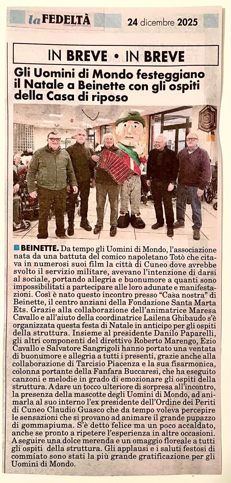 Gallery: Gli Uomini di Mondo festeggiano il Natale con gli ospiti della casa di riposo di Beinette - 22
